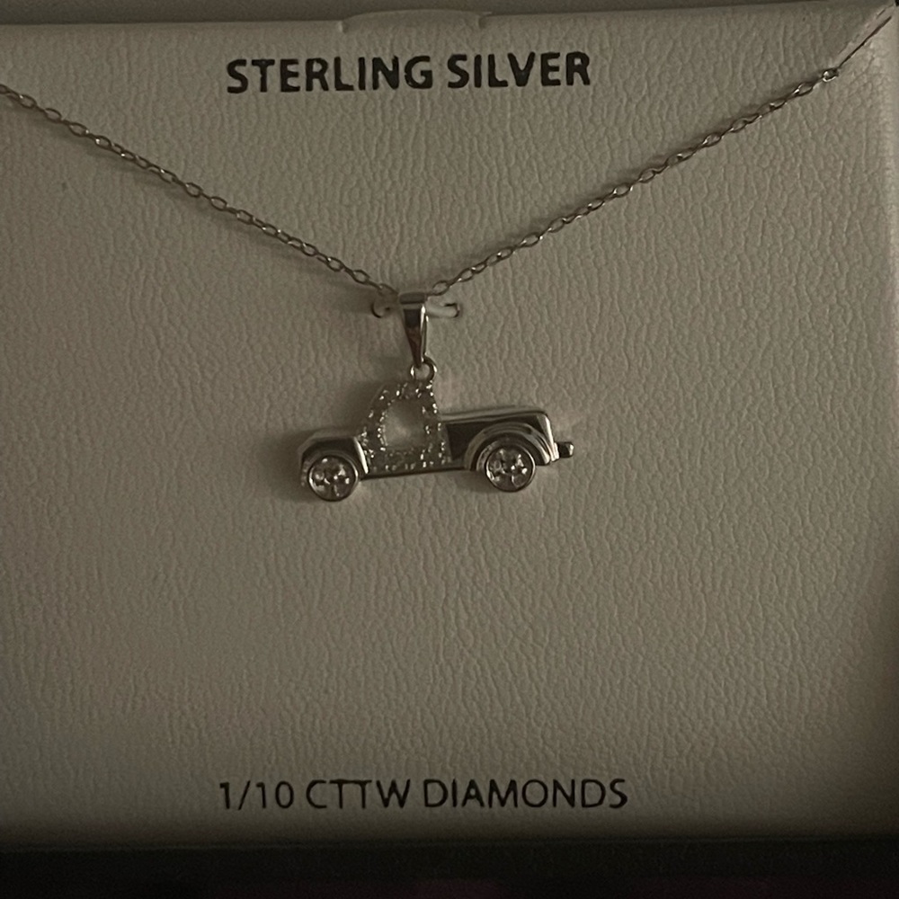 Diamond Pendant Sterling Sliver (925) - Picture 1 of 3